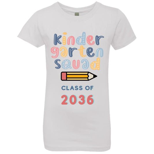 Class of.2036  Kindergarten /Back to school Girls' Princess T-Shirt