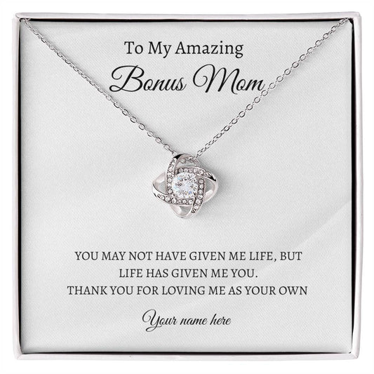 Bonus Mom /Love Knot Necklace