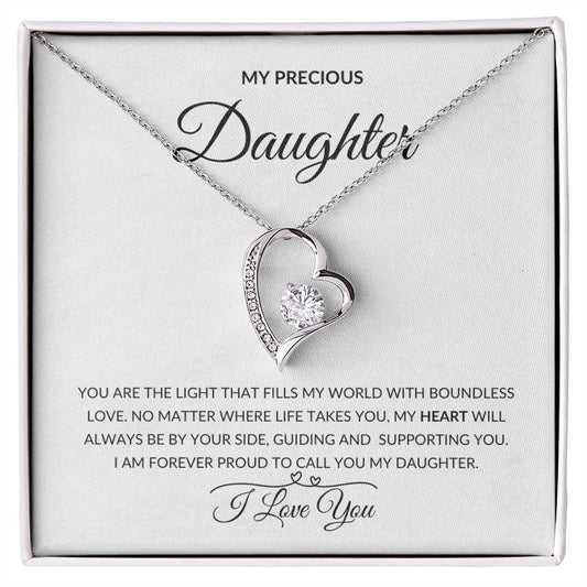 My Daughter, Gift From Dad, Inspirational Strength Gift, Daughter Necklace, Forever Love Necklace, 14k Sentimental Gift